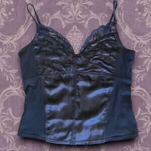 Lace Corset Cami Top, Y2K Bustier Gothic Fairy Grunge, Coquette, Size Medium